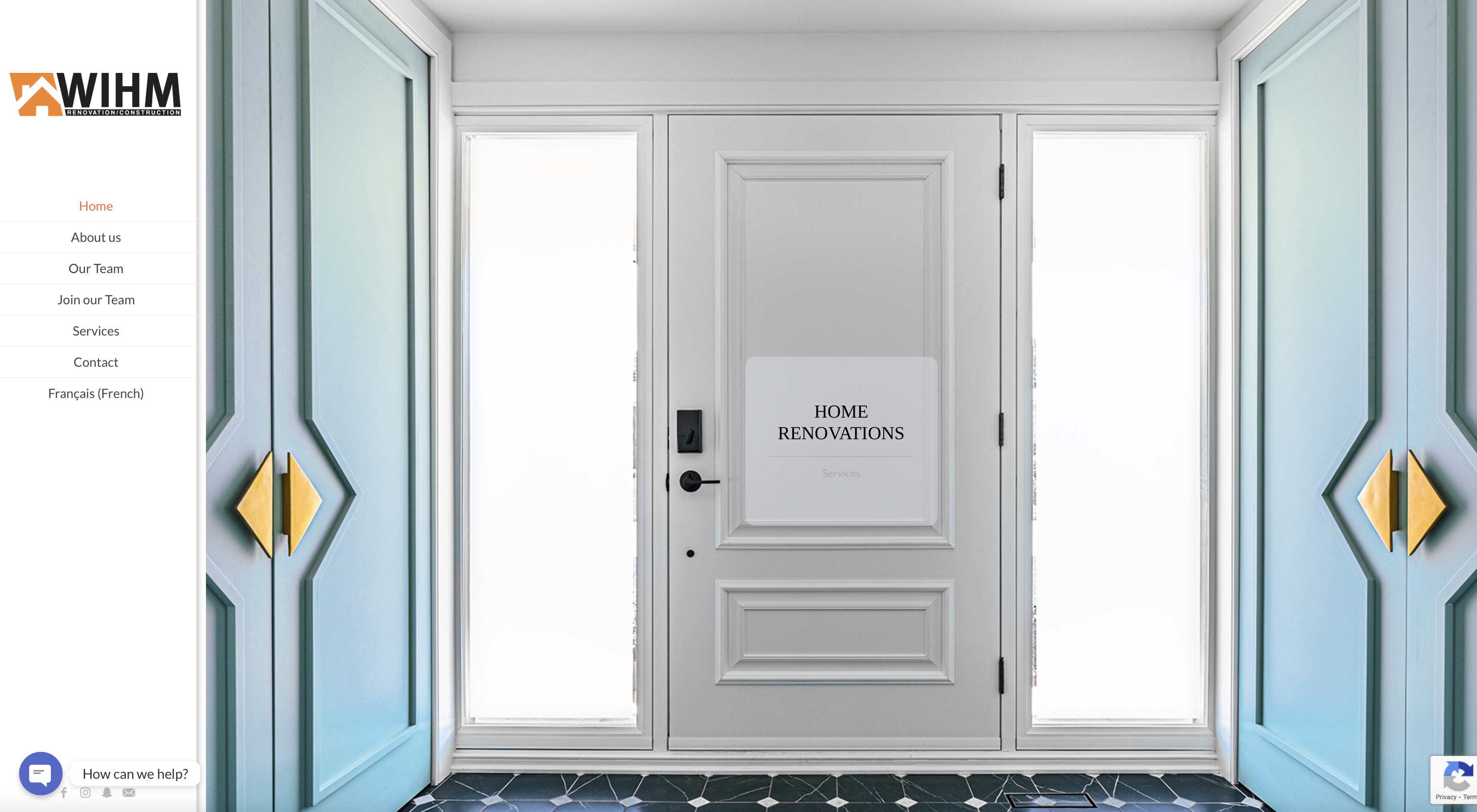 WIHM Renovations website by Websitegirl.ca